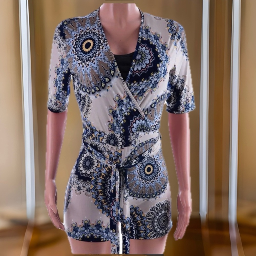 WOMEN’S ROMPER SHORT SET V-NECK-CREAM